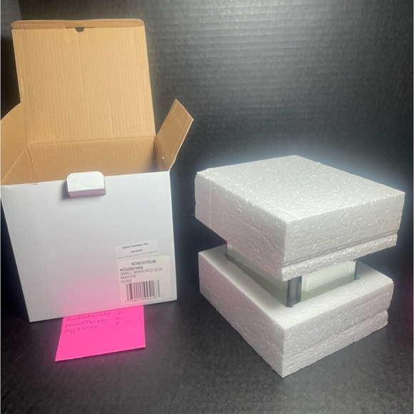 BNWT NORDSTROM 3.5” CUBE MIRRORED JEWELRY BOX BEAUTIFUL! - Picture 12 of 15